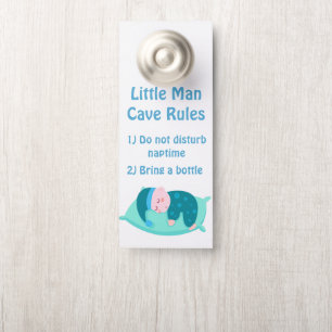 Niedlich Baby Boy Little Man Höhle regiert Kinderz Türanhänger