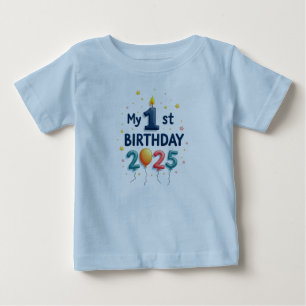 Niedlich Baby Boy Mein 1. Geburtstag Kleidung 2025 T-shirt