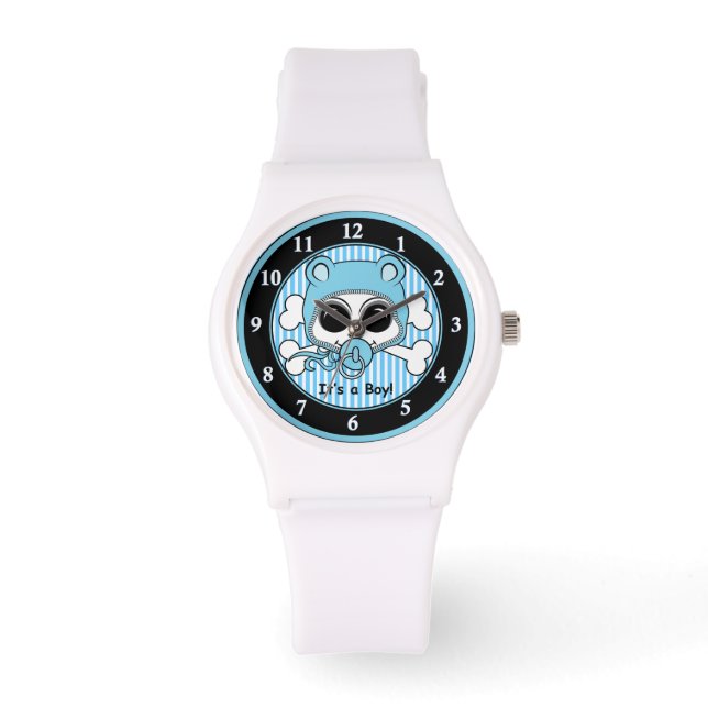 Niedlich Baby Boy Skull Armbanduhr (Vorderseite)
