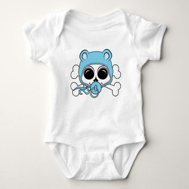 Niedlich Baby Boy Skull Baby Strampler (Vorderseite)