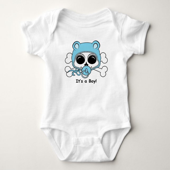 Niedlich Baby Boy Skull Strampler (Vorderseite)
