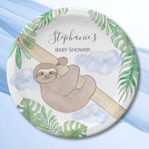 Niedlich Baby Boy Sloth Baby Dusche