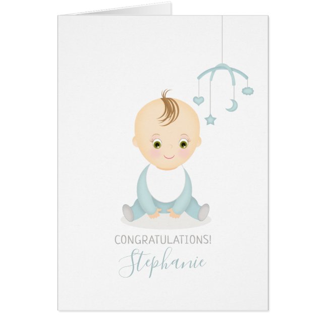 Niedlich Baby Boy und seine Baby-Dusche (Vorne)