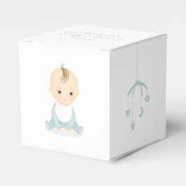 Niedlich Baby Boy und seine Baby-Dusche Geschenkschachtel