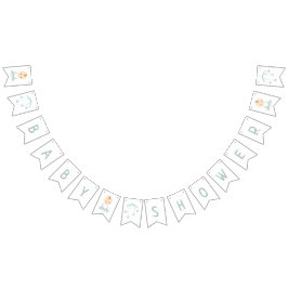 Niedlich Baby Boy und seine Baby-Dusche Wimpelkette