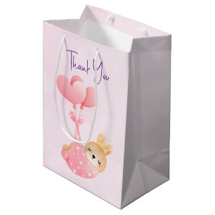 Niedlich Baby Bunny in einem Herzblanket Vielen Da Mittlere Geschenktüte