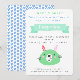 Niedlich Baby Bunny | Meet & Greet New Baby Einladung