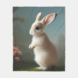 Niedlich Baby Bunny Portrait Fleecedecke