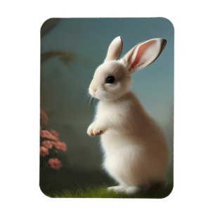 Niedlich Baby Bunny Portrait Magnet