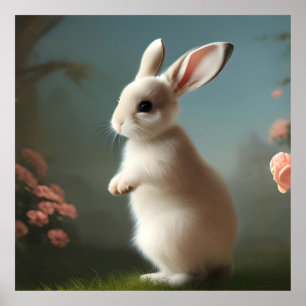 Niedlich Baby Bunny Portrait Poster