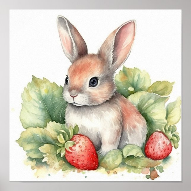 Niedlich Baby Bunny Rabbit Poster (Vorne)