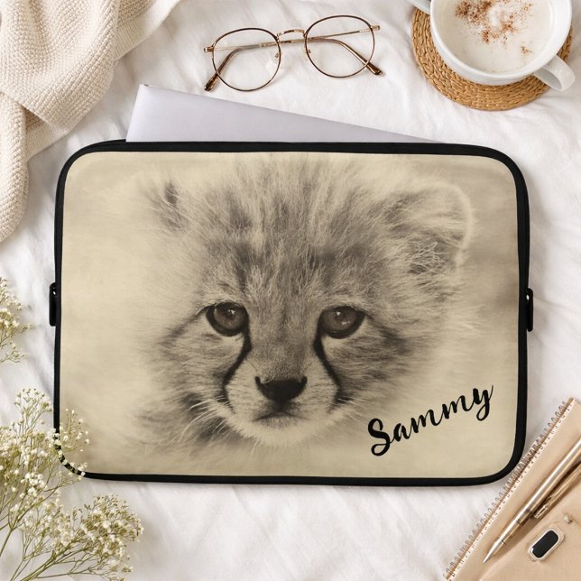 Niedlich Baby Cheetah Notebook-Ärmel Laptopschutzhülle (Von Creator hochgeladen)
