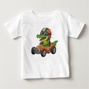 NIEDLICH BABY CROC RACE CAR TREIBER BABY T-SHIRT