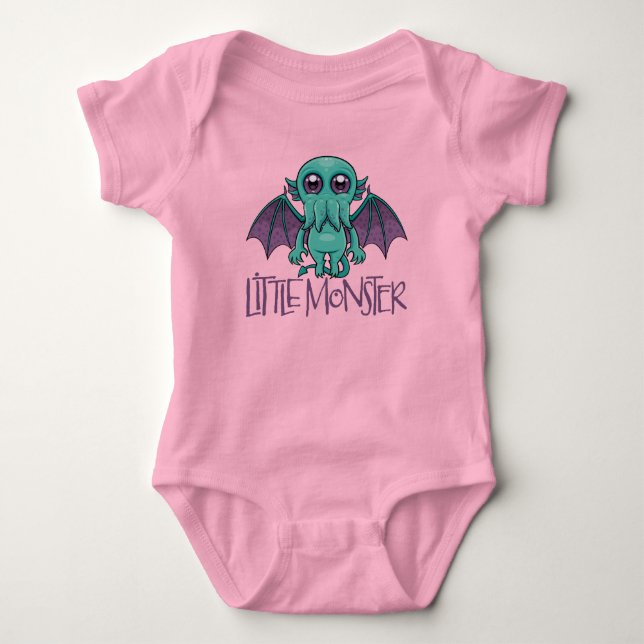 Niedlich Baby Cthulhu Klein Monster Strampler (Vorderseite)