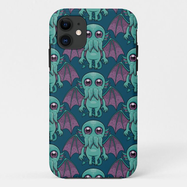 Niedlich Baby Cthulhu Monster Case-Mate iPhone Hülle (Rückseite)
