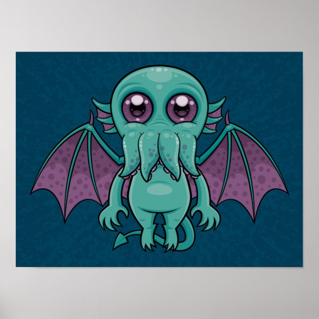Niedlich Baby Cthulhu Monster Poster (Vorne)