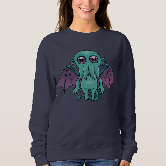 Niedlich Baby Cthulhu Monster Sweatshirt (Vorderseite)