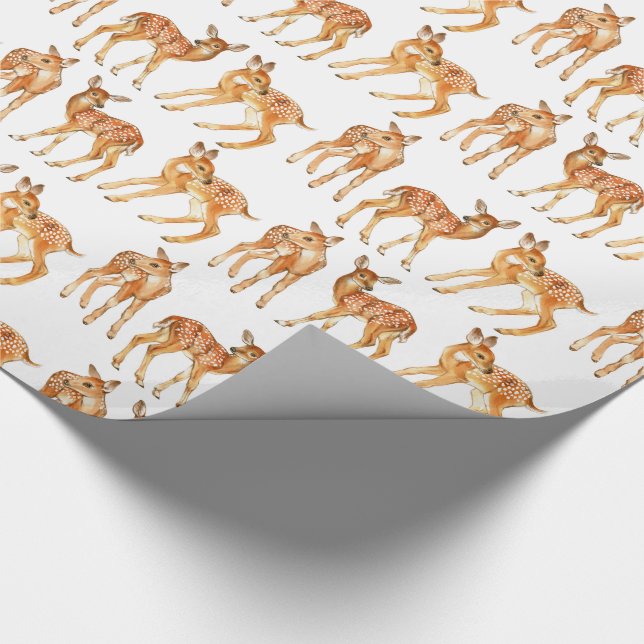 Niedlich Baby Deer Geschenkpapier (Ecke)