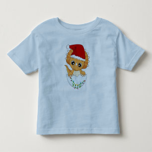 Niedlich Baby Dino Weihnachten Kleinkind T-shirt