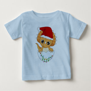 Niedlich Baby Dino Weihnachten T-shirt