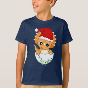 Niedlich Baby Dino Weihnachten T-Shirt