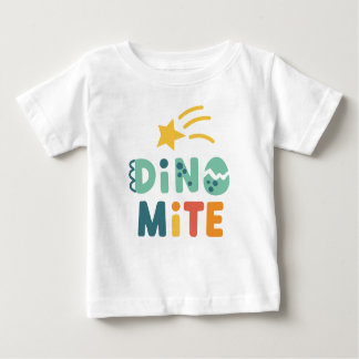 Niedlich Baby Dinosaur, Dino Mite Party Baby T-shirt