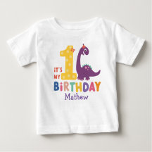 Niedlich Baby Dinosaur Es ist mein 1. Geburtstag