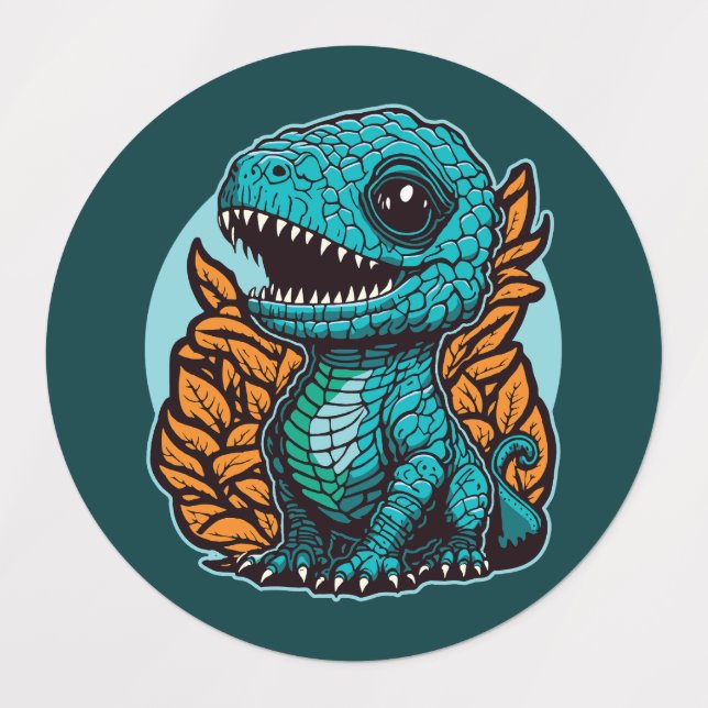 Niedlich Baby Dinosaur Etiketten (Design 1)