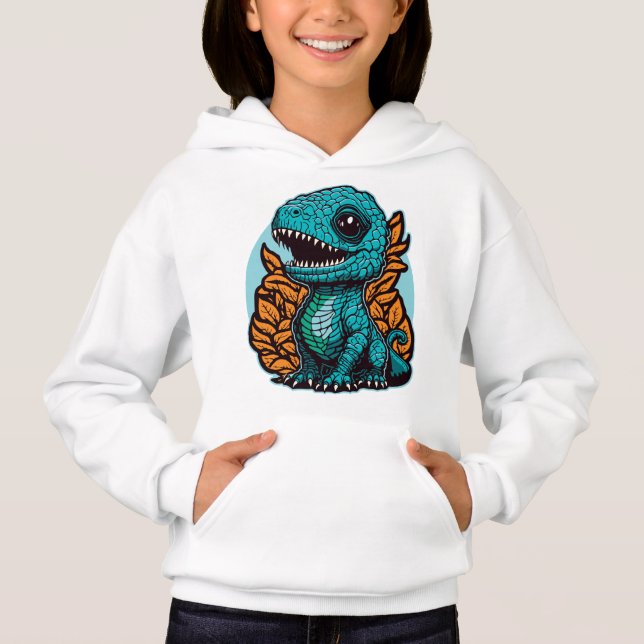 Niedlich Baby Dinosaur Hoodie (Vorderseite)
