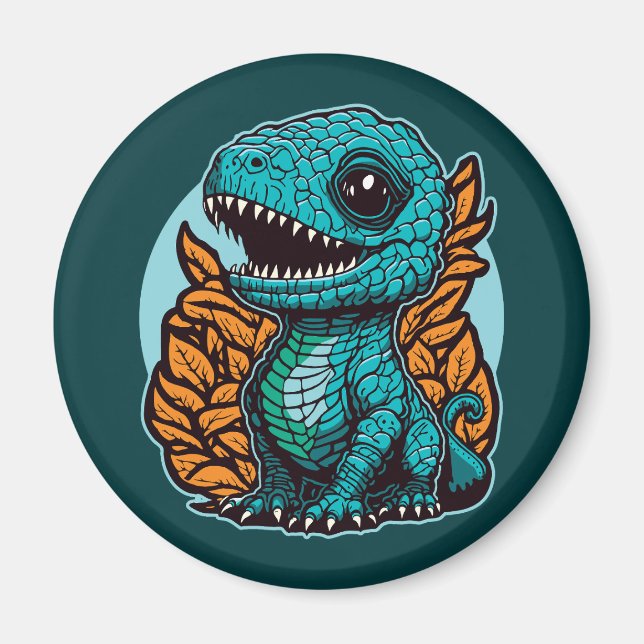 Niedlich Baby Dinosaur Magnet (Vorne)