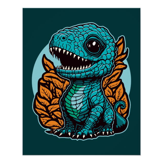 Niedlich Baby Dinosaur Poster (Vorderseite)