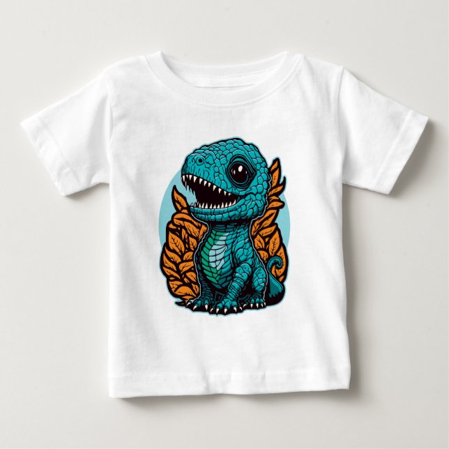 Niedlich Baby Dinosaur T-shirt (Vorderseite)