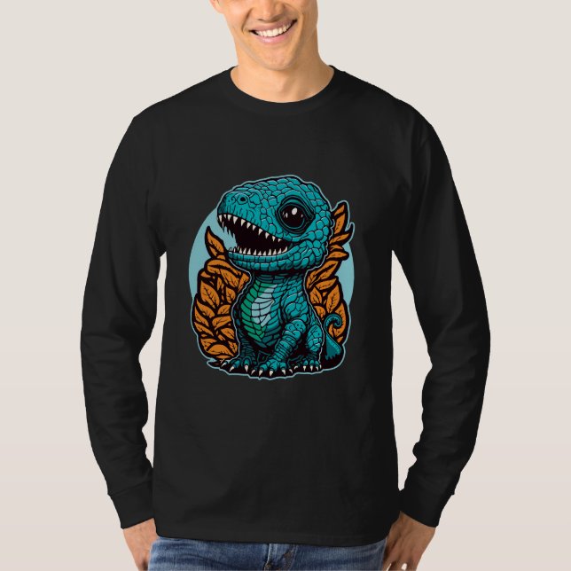 Niedlich Baby Dinosaur T-Shirt (Vorderseite)