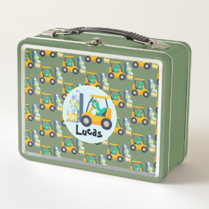 Niedlich Baby Dinosaurier Bau Truckboy B2S Metall Brotdose