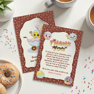 Niedlich Baby Donut Cartoon Kinderdusche und Sprin Dankeskarte