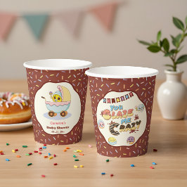 Niedlich Baby Donut Cartoon Kinderdusche und Sprin Pappbecher