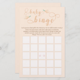 Niedlich Baby Dove Baby Showdusche Bingo Game Flye
