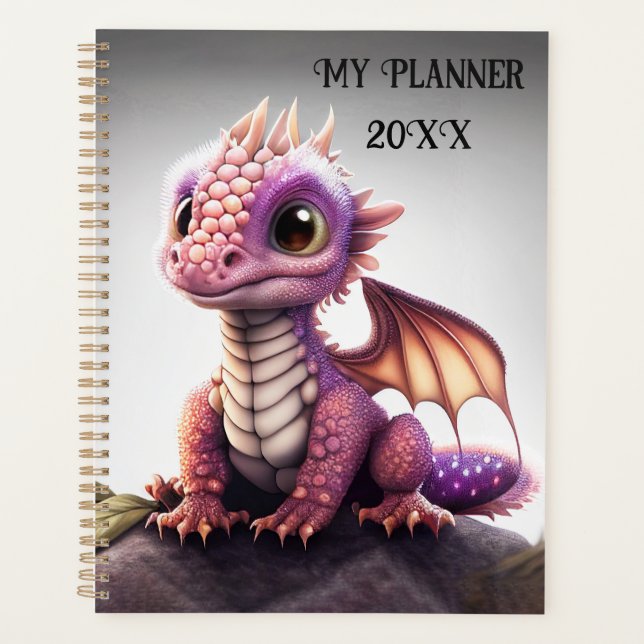 Niedlich Baby Dragon Planner Planer (Vorderseite)