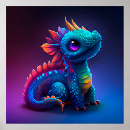 Niedlich Baby Dragon Poster