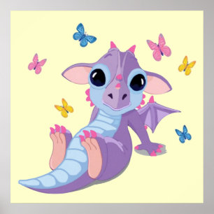 Niedlich Baby Dragon Poster