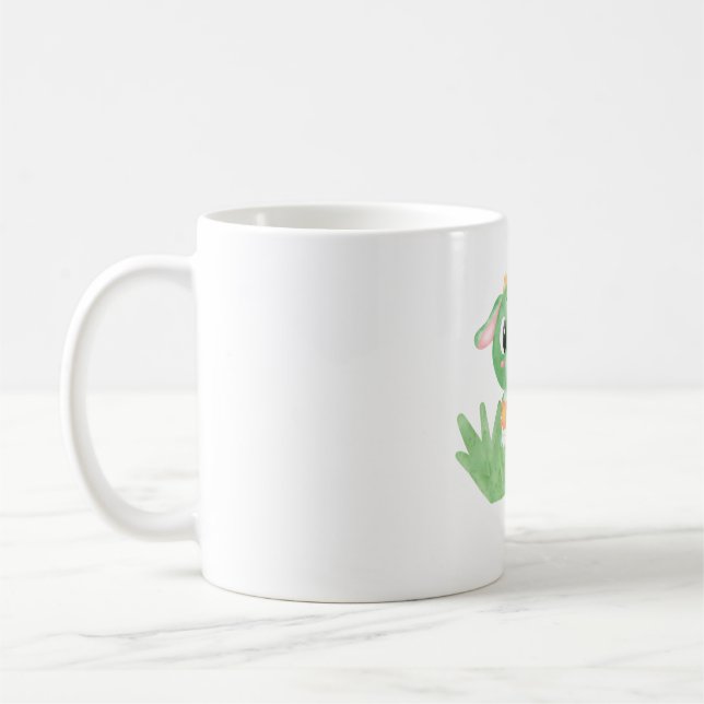 Niedlich Baby Dragon Watercolor Kaffeetasse (Links)