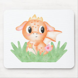 Niedlich Baby Dragon Watercolor Mousepad