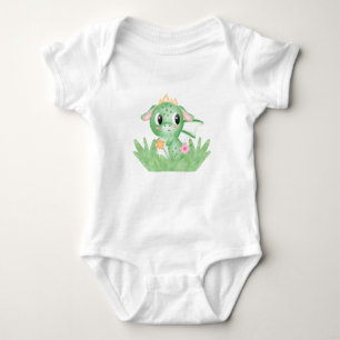 Niedlich Baby Dragon Watercolor Strampler