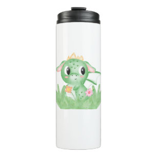 Niedlich Baby Dragon Watercolor Thermosbecher