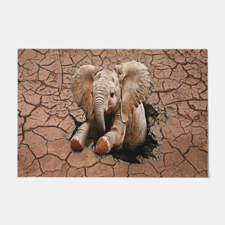 Niedlich Baby Elephant 3D Doormat| Elephant Lover  Fußmatte