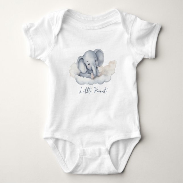 Niedlich Baby Elephant Baby Dusche Baby Strampler (Vorderseite)