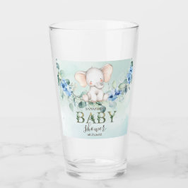 Niedlich Baby Elephant Blue Rose Glas