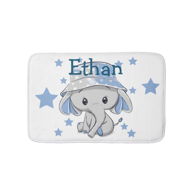 Niedlich Baby Elephant Boy Badematte (Vorderseite)