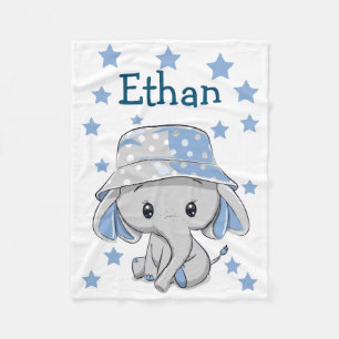 Niedlich Baby Elephant Boy Fleecedecke