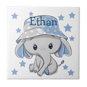 Niedlich Baby Elephant Boy Fliese
